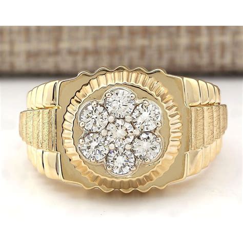 solid gold vintage rolex ring|Rolex gold ring price.